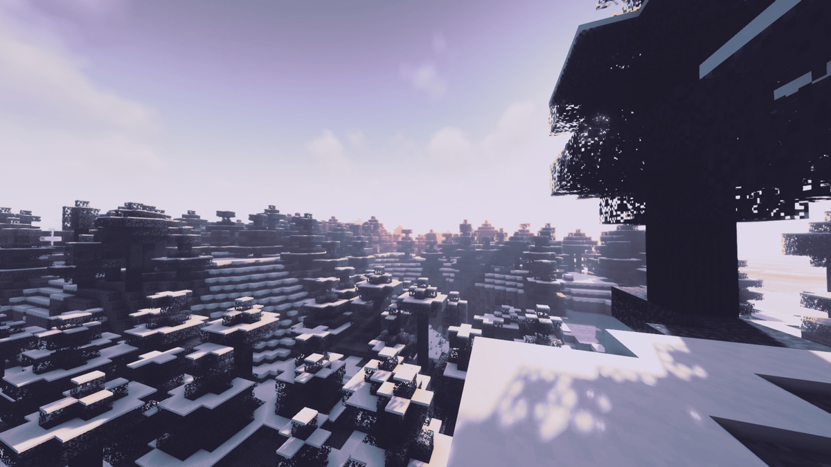 snow hills, sunset