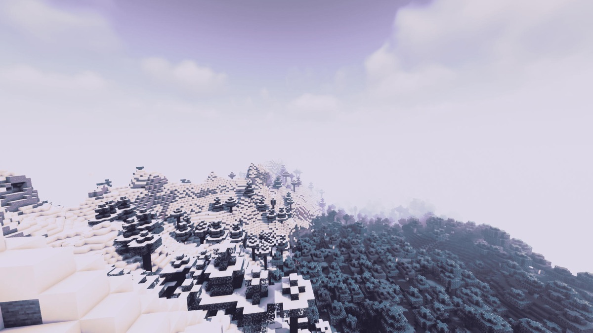 snow mountain range